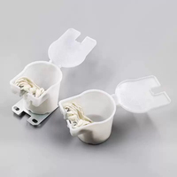 Gobelet à huile universel pour rail de guidage d'ascenseur avec mèche en coton et support de fixation en fer