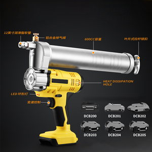 Pistolet à graisse à batterie au lithium OEM personnalisé très vendu 20V lubrificateur par injection pistolet à graisse électrique haute tension 600CC 10000PSI - Product Image 6