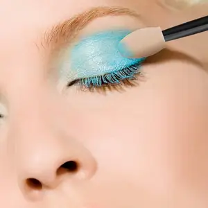 Aplicadores de esponja de sombra de olhos dupla face descartáveis personalizáveis OEM ODM com caixa de pincel de maquiagem para aplicação de pincel labial
