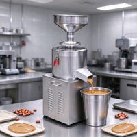 Machine commerciale en acier inoxydable pour le broyage du beurre de cacahuète, petite machine à fabriquer des pâtes de noix, production de beurre de sésame et d'amande pour les commerces