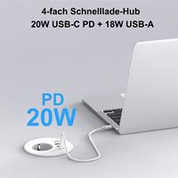 Prise d'alimentation de table à trous de 3 pouces Options multiples Prise de bureau encastrée en ABS compatible avec les prises US/EU/UK industrielles