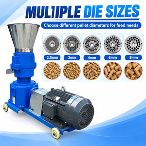 Electric Feed Pellet Machine 2000W Copper Motor with Stainless Steel <strong>Hopper</strong> for Straw Dry <strong>Grass</strong> Corn Stalks and Forage - Product Image 6
