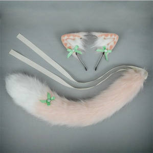 Bandeau oreilles <span class=keywords><strong>de</strong></span> chat Lolita et <span class=keywords><strong>fraise</strong></span> pour filles, ensemble d'accessoires pour déguisement, accessoire <span class=keywords><strong>de</strong></span> <span class=keywords><strong>queue</strong></span> - Product Image 5