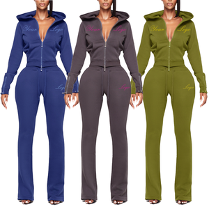 Completi da <span class=keywords><strong>Donna</strong></span>, Set Due Pezzi con Giacca e Pantaloni Aderenti, <span class=keywords><strong>Outfit</strong></span> Estivo <span class=keywords><strong>Casual</strong></span> per Donne, Personalizzabile OEM - Product Image 3