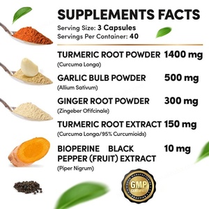 120 Capsules de Curcumine de Gingembre et Curcuma 2360mg avec Biopérine 95% Curcuminoïdes – Complément Herbal Biologique Végétalien pour Adultes - Product Image 5