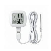 Capteur de température et d'humidité Zigbee, thermomètre à écran LCD avec sonde externe, compatible avec la passerelle Home Assistant Zigbee2MQTT