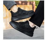 Personnalisation en usine, personnalisation du logo, OEM, ODM. Chaussures décontractées pratiques à scratch, chaussures de sport respirantes en maille, antidérapantes.