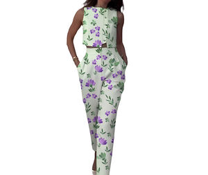 Producto Nuevo, Conjunto de Pantalones Rectos sin Mangas con Botones y Chaleco de Cintura Alta en Color Sólido para Mujer, a la Moda - Product Image 2