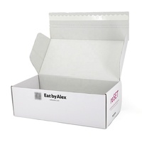 Boîte d'expédition pliable en carton ondulé blanc personnalisée, impression quadricolore pour cadeaux et artisanat