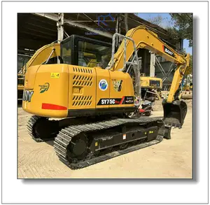 Hot sale! Chinese famous machine used SANY excavator SY75C hydraulic crawler Second hand construction machinery SY75