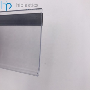Hiplastiche DBR39 di plastica magazzino dati striscia di segno di prezzo porta etichette con supporto magnetico posteriore per scaffali del supermercato - Product Image 3