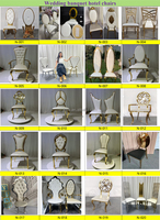 Chaise de banquet de mariage en gros, coussin blanc, cadre en acier inoxydable doré, canapé de mariage pour événements hôteliers