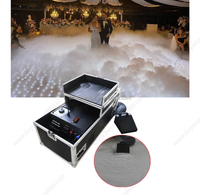 Machine à brouillard électrique double sortie 3000W pour scène DJ - Machine à brouillard bas à base d'eau avec construction métallique pour mariage, première danse, DMX à distance
