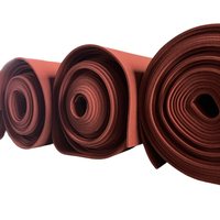 Feuille de mousse de silicone rouge à cellules ouvertes, épaisseur 5 mm, rouleau de mousse 120 kg pour rembourrage de table de presse à chaud et de table de repassage sous vide