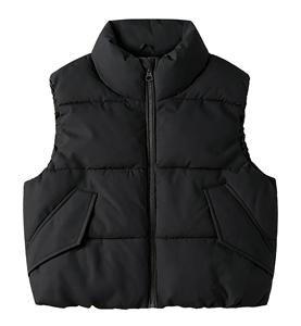 Gilet matelassé léger à col montant zippé pour enfants, veste <span class=keywords><strong>sans</strong></span> manches imperméable avec poches pour garçons et filles - Product Image 1