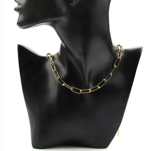 Geometric Titanium Steel Gold Chain Necklace <b>Bracelet</b> Unisex Party Jewelry <b>Set</b> - Product Image 4