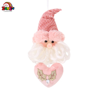 Zaves 6 pouces Macaron Candy Series Cute Santa Snowman Plush Pendentifs d'arbre de Noël Parfait pour la décoration de vacances de Noël