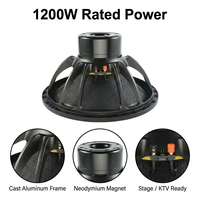 HD18SW125 Haut-parleur de basses en néodyme métallique de 18 pouces, 2000 W RMS, 2400 W de crête, 8 ohms, bobine vocale de 5 pouces pour système de sonorisation PA de scène
