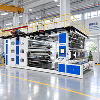 Machine d'impression flexographique à grande vitesse 200 m/min, 6 couleurs, pour films plastiques BOPP PE, emballages de snacks et aliments pour animaux, type empilable