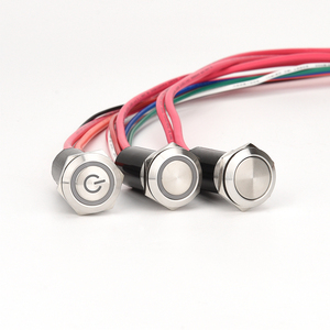 12V 2NO Cấu trúc điện tử chiếu sáng IP67 mức tối đa 220V 20A tối đa hiện tại chiếu sáng 19mm 22mm kim loại biển đẩy nút chuyển đổi - Product Image 5