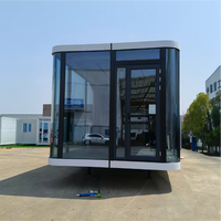 Luxe modulaire minuscule Apple Capsule maison mobile 3 chambres maison conteneur avec salle de bain et cuisine E8 dôme ameublement pour l'hiver