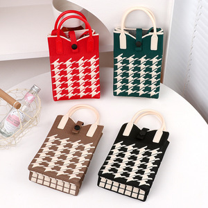 Borsa a <span class=keywords><strong>tracolla</strong></span> <span class=keywords><strong>mini</strong></span> in maglia con cinturino regolabile multiuso, nuova borsa tote casual alla moda in maglia per donna, per uscite quotidiane - Product Image 4