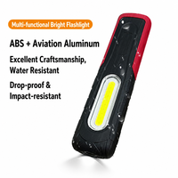 Lampe de travail LED magnétique rechargeable 800 lm, lampe torche portable pour réparation automobile, atelier industriel et entretien extérieur