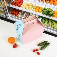 Boîtes d'expédition de fruits en carton ondulé rigide écologiques avec design à fentes pour l'emballage alimentaire et l'emballage de légumes