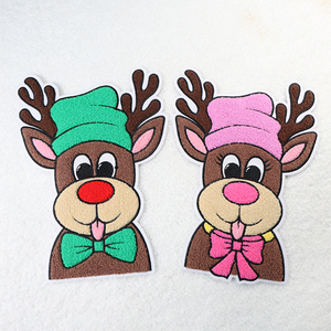 Parches bordados de chenilla personalizados directos de fábrica, diseño navideño para ropa con letras y logotipo - Product Image 5