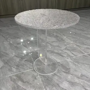 Manufacturer Transparent Luxury Acrylic Furniture Customized Acrylic Round Coffee Table