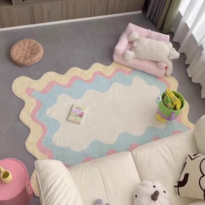 Alfombra de dormitorio de estilo de dibujos animados en la que se puede sentarse o dormir, Alfombra de borde de cama, Alfombra de Cachemira de imitación gruesa derivados de Anime - Product Image 6