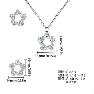 Ensemble de bijoux en perles brillantes, alliage de cuivre géométrique, micro-incrustations, à porter au quotidien - Product Image 5