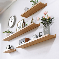 Support mural en bois moderne et durable, étagère murale flottante avec design multifonctionnel pour le salon