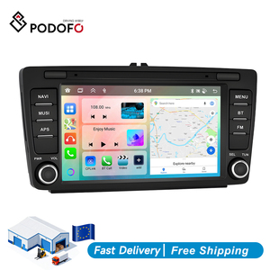 Radio de coche Podofo de 8'' para Skoda Octavia II/MK2 2004-2013, 6+128GB, Android, CarPlay inalámbrico, Bluetooth, GPS, WIFI, FM/RDS - Product Image 1