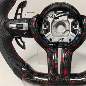Volante de Fibra de Carbono Forjado Compatible con <span class=keywords><strong>BMW</strong></span> F22 F87 F06 F35 F32 F01 F02 F80 F90 F36 F30 F10 F20 F10 E70 E90 - Product Image 5