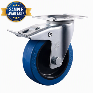 Rueda Giratoria de Goma para Carretilla VIMA Professional de 4, 5, 6 y 8 Pulgadas, Rueda de Alta Resistencia con Freno para Uso Industrial - Product Image 1