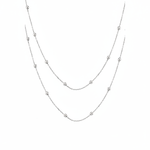 Cadena Doble de Plata de Ley 925 Azuris, 50 cm, Cadenas Finas para Mujer TR - Product Image 2