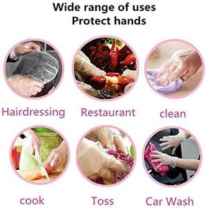 Gants jetables en plastique pour la manipulation des aliments, taille unique, 500 pièces pour la cuisine, la préparation des aliments - Product Image 6