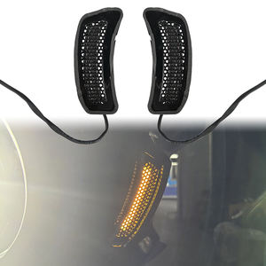 トレーサー フロント LED ウインドシールド ベント/トリム ライト フェアリング ベント トリム ブラック 2 レンズ ソフテイル ローライダー ST FXLRST 2022-2025用 - Product Image 6