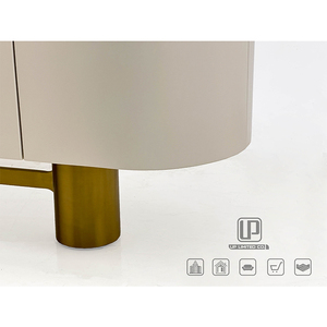 Top Selling Tv Oval <b>Cabinet</b> Top Design <b>White</b> Wood Frame Stainless Steel Leg <b>Storage</b> <b>Cabinets</b> Tv <b>Cabinet</b> Marble Desi - Product Image 6