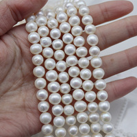 Perle d'acqua dolce naturali a forma di patata, filo di perle sfuse 8-10mm per braccialetti fatti a mano, collane e creazione di gioielli fai da te