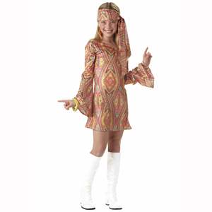 4ourcostumes Vente Flash Costumes de fête rétro disco hippie des années 60 et 70 pour femmes, vêtements de performance, vêtements de carnaval, vêtements de fille hippie - Product Image 2