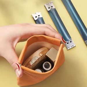 Wholesale PU Self-closing Cosmetic Bag Custom Design Storage Bag Leather MINI Storage Bag - Product Image 5