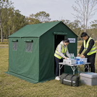 Tente Safari Robuste et Imperméable 2x3m avec Structure en Acier pour Glamping Extérieur, Événements et Camping – Ouverture Automatique Rapide et Simple en Toile Robuste