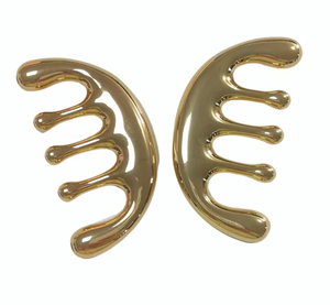 Peine de aleación de zinc para el cabello, peine Gua Sha, peine de acupuntura para la cabeza - Product Image 2