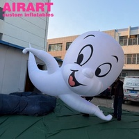 Fantôme géant gonflable dégradé avec ailes, modèle de personnage fantôme gonflable personnalisé pour événements extérieurs, fêtes et centres commerciaux