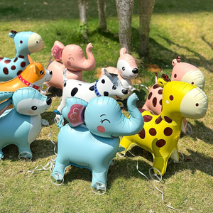 Palloncini in Foil a Forma di Animali che Camminano su Ruote: Elefante, <span class=keywords><strong>Cane</strong></span>, Gatto, Coniglio - Palloncini Personaggio in Foil <span class=keywords><strong>per</strong></span> Bambini - Product Image 1