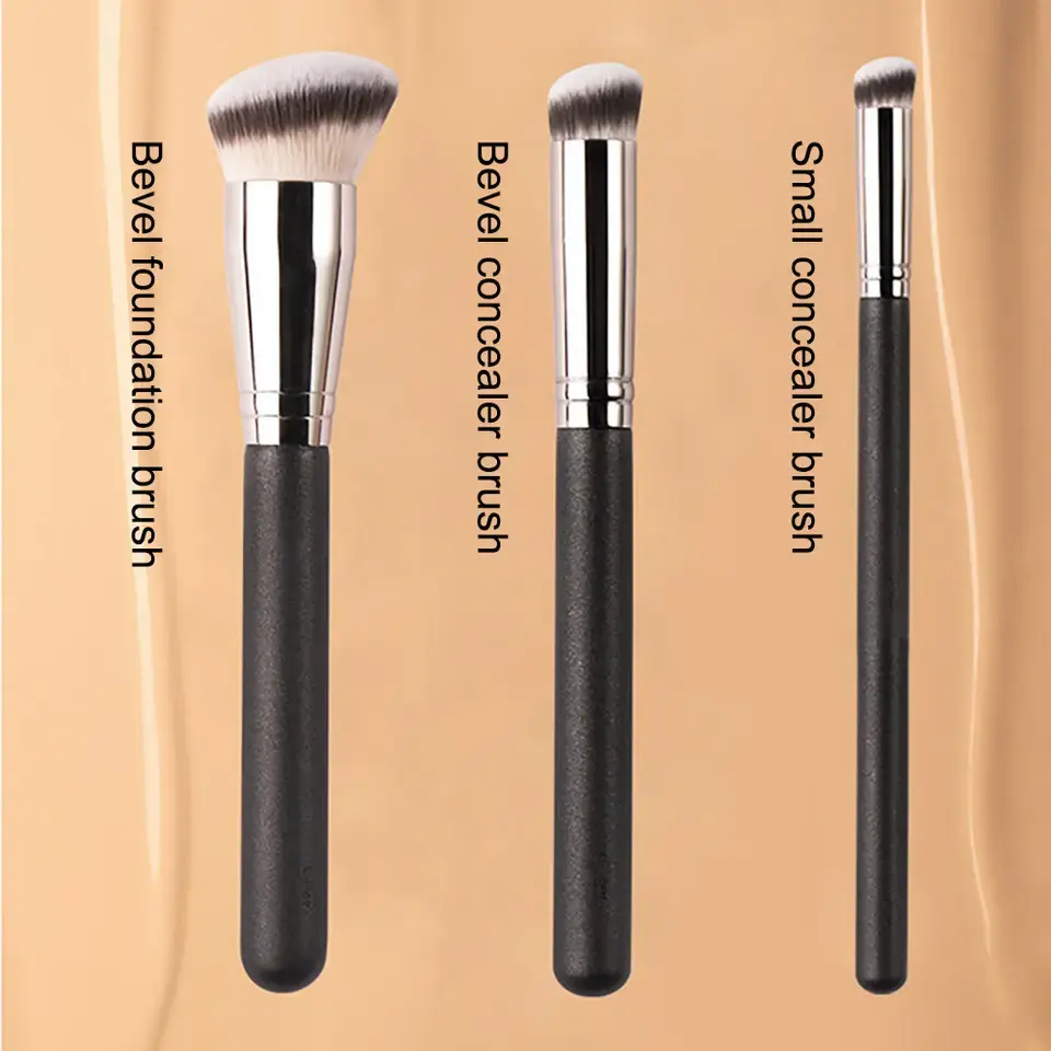 Vegan Cruelty Free Private Label Makeup And Foundation Slanted Concealer Single Makeup Brush