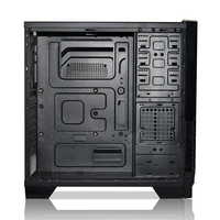 6857D Black Mesh RGB Gaming PC Case con panel de vidrio templado Micro ATX Mid Tower Cool Style ITX Factor de forma enfocado en la refrigeración