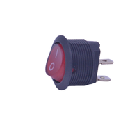 Assurance qualité KCD8 moto accessoires bouton poussoir interrupteur Mini rond bascule LED indicateur interrupteur 2 broches marche-arrêt